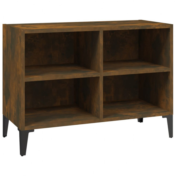Mueble para TV con patas de metal roble ahumado 69.5x30x50 cm M 2