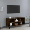 Mueble de TV con patas de metal roble ahumado 103.5x30x50 cm 1