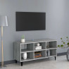 Mueble de TV con patas de metal gris Sonoma 103.5x30x50 cm 1