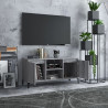 Mueble de TV con patas de metal gris Sonoma 103.5x35x50 cm 5