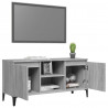 Mueble de TV con patas de metal gris Sonoma 103.5x35x50 cm 1