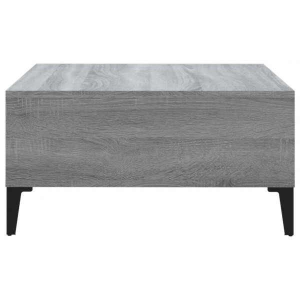Mesa de centro madera de ingeniería gris Sonoma 60x60x30 cm M 5