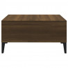 Mesa de centro madera de ingeniería marrón roble 60x60x30 cm 5
