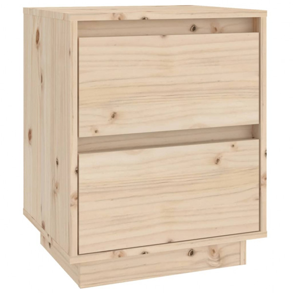 Mesita de noche madera maciza de pino 40x35x50 cm M 2