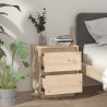 Mesita de noche madera maciza de pino 40x35x50 cm 3