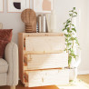 Aparador de madera maciza de pino 60x34x75 cm 3