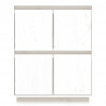 Aparador de madera maciza de pino blanco 60x34x75 cm 5