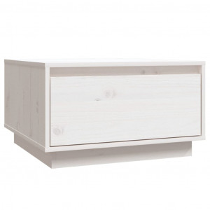 Mesa de centro de madera maciza de pino blanco 55x56x32 cm H