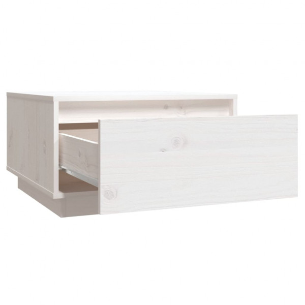 Mesa de centro de madera maciza de pino blanco 55x56x32 cm M 4