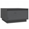 Mesa de centro de madera maciza de pino gris 55x56x32 cm 2