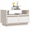 Mueble de TV de madera maciza de pino blanco 60x35x37 cm 4