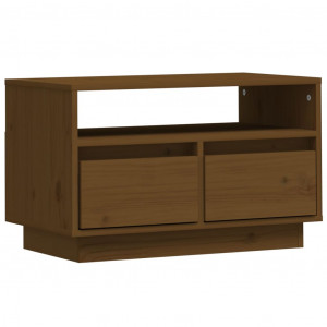 Mueble de TV madera maciza de pino marrón miel 60x35x37 cm H