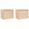 Armários de parede 2 pcs 45x30x35 cm madeira de pinho maciça 2