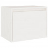 Armário de parede 45x30x35 cm madeira de pinho maciça branco 2