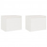 Armários de parede 2 pcs 45x30x35 cm pinho maciço branco 2