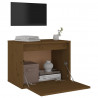 Armario de pared madera maciza de pino marrón miel 45x30x35 cm 4