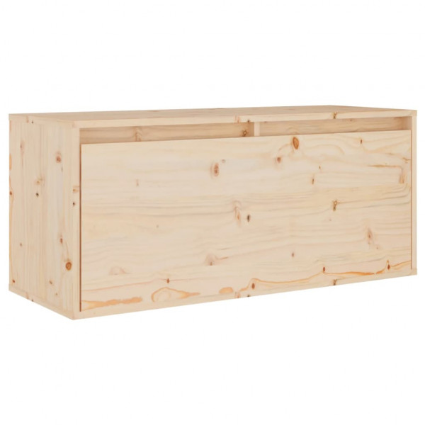 Armario de pared madera maciza de pino 80x30x35 cm M 2