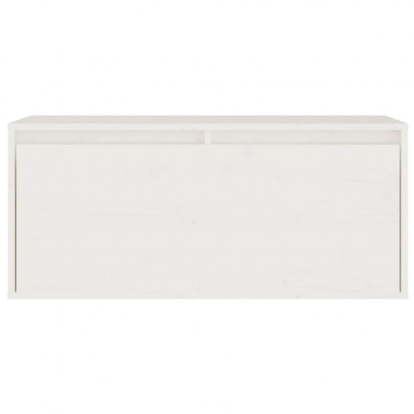 Armario de pared de madera maciza de pino blanco 80x30x35 cm M 3