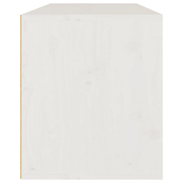 Armario de pared de madera maciza de pino blanco 80x30x35 cm M 4