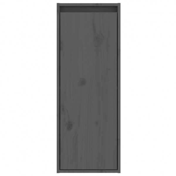 Armario de pared de madera maciza de pino gris 30x30x80 cm M 5