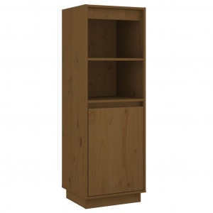 Aparador alto de madera maciza de pino marrón miel 37x34x110 cm H