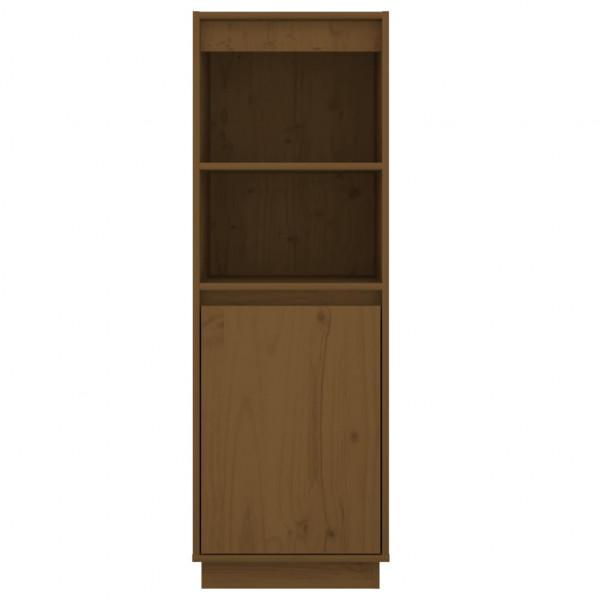 Aparador alto de madera maciza de pino marrón miel 37x34x110 cm M 5