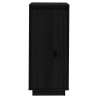 Armario zapatero de madera maciza de pino negro 35x35x80 cm 5
