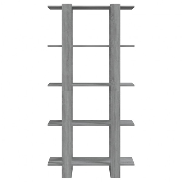 Estantería madera contrachapada gris Sonoma 80x30x160 cm M 5