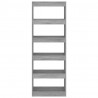 Estantería/divisor madera ingeniería gris Sonoma 60x30x166 cm 5