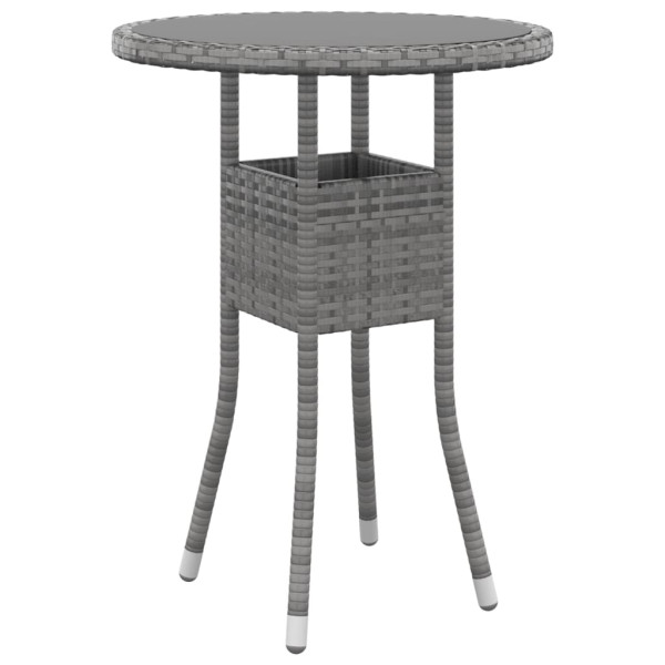 Juego de muebles de jardín de 5 piezas ratán sintético gris M 5