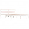 Estructura de cama madera maciza de pino blanco 140x190 cm 3