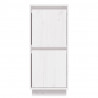 Aparador de madera maciza de pino blanco 31.5x34x75 cm 5