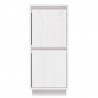 Aparadores 2 pcs 31.5x34x75 cm madeira de pinho maciça branco 5