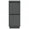 Aparador 2 uds madera maciza de pino gris 31.5x34x75 cm 5