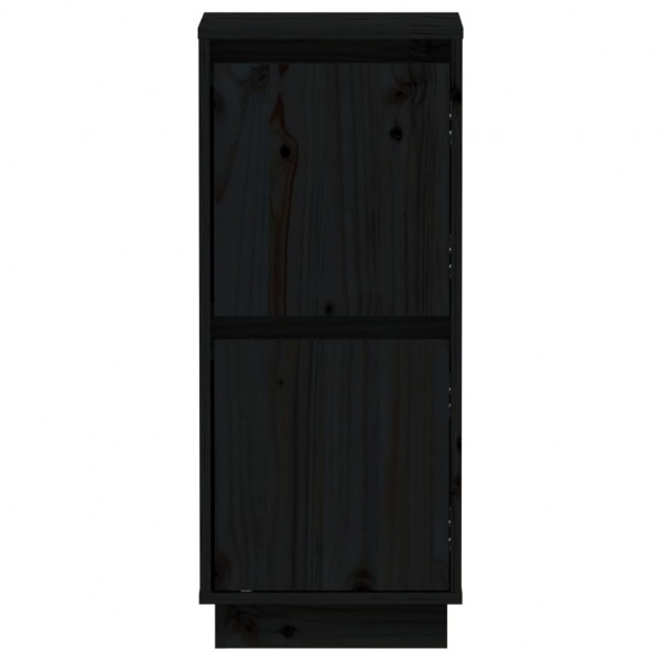 Aparador 2 uds madera maciza de pino negro 31.5x34x75 cm M 5