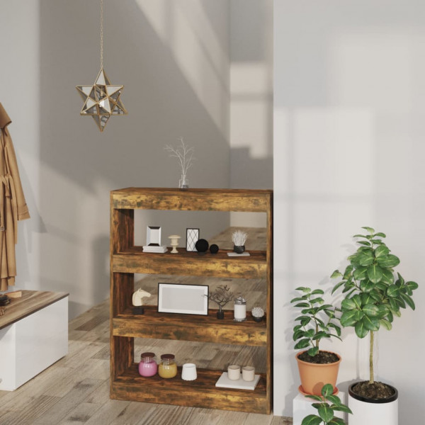 Estantería madera contrachapada roble ahumado 80x30x103 cm D