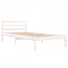 Estructura de cama madera maciza de pino blanco 90x200 cm 2
