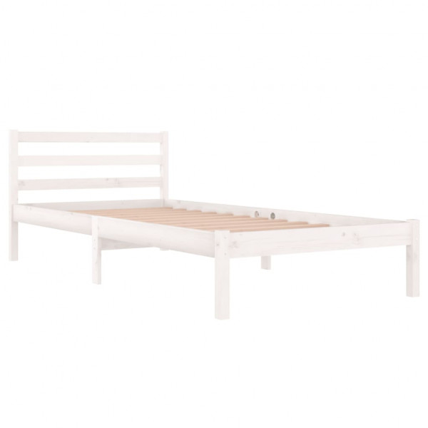 Estructura de cama madera maciza de pino blanco 90x200 cm M 3
