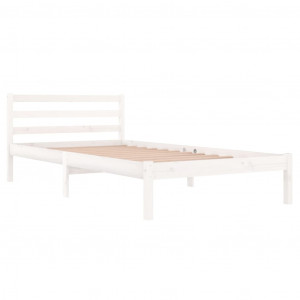 Estrutura de cama 100x200 cm pinho maciço branco H