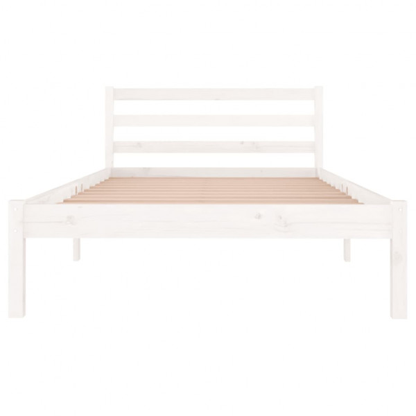 Estructura de cama madera maciza de pino blanco 100x200 cm M 4