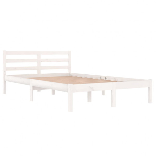 Estructura de cama madera maciza de pino blanco 120x200 cm M 2