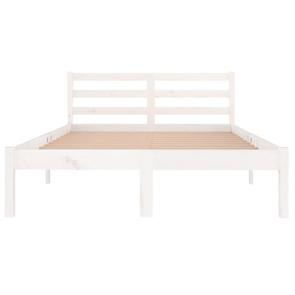 Estrutura de cama 120x200 cm pinho maciço branco M 3