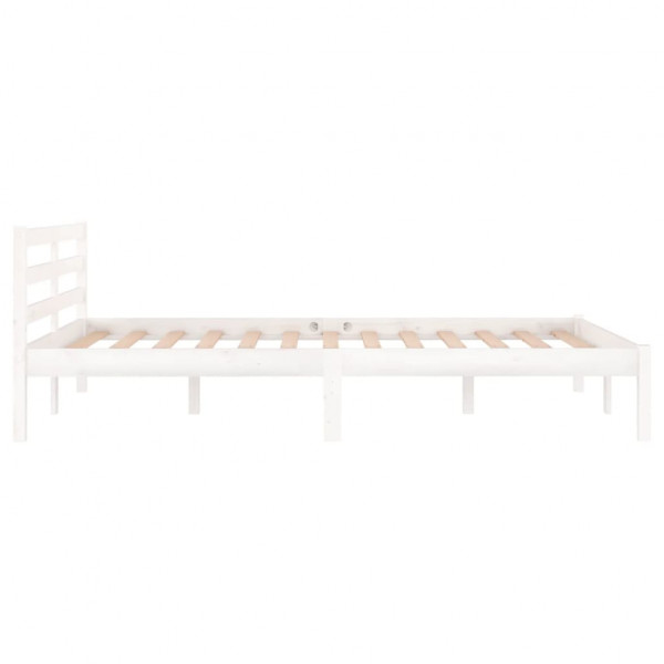 Estructura de cama madera maciza de pino blanco 120x200 cm M 4