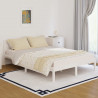Estrutura de cama 140x200 cm pinho maciço branco 1
