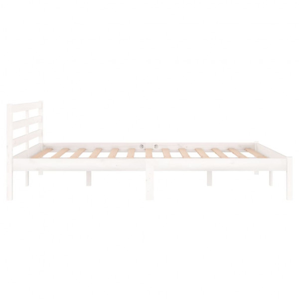 Estructura de cama madera maciza de pino blanco 140x200 cm M 5