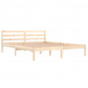 Estructura de cama de madera maciza de pino 160x200 cm 3