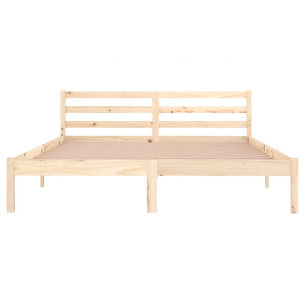 Estructura de cama de madera maciza de pino 160x200 cm M 4