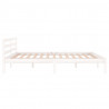 Estructura de cama madera maciza de pino blanco 160x200 cm 5