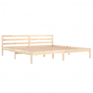 Estructura de cama madera maciza de pino 200x200 cm H