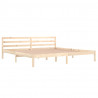 Estructura de cama madera maciza de pino 200x200 cm 3